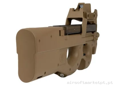FN Herstal P90 Red Dot Cybergun Tan — Rifles de Assalto (AR/M4/AK) — Airsoft Market PT (foto 4)