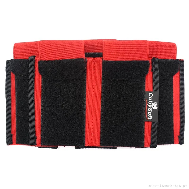 Pouch Magazine Pouch Quintuple M4 Cubysoft Thunder Mag Pouch Ar Mag X3+2 vermelho — Coletes & Rigs — Airsoft Market PT