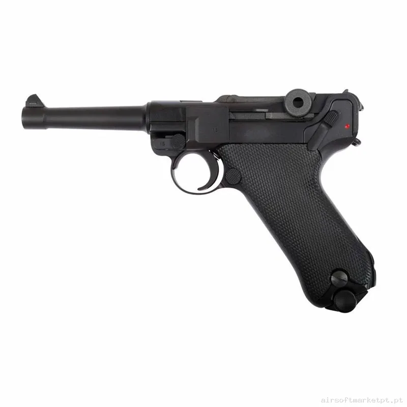 PISTOLA LUGER WE P08 GAS — Pistolas — Airsoft Market PT