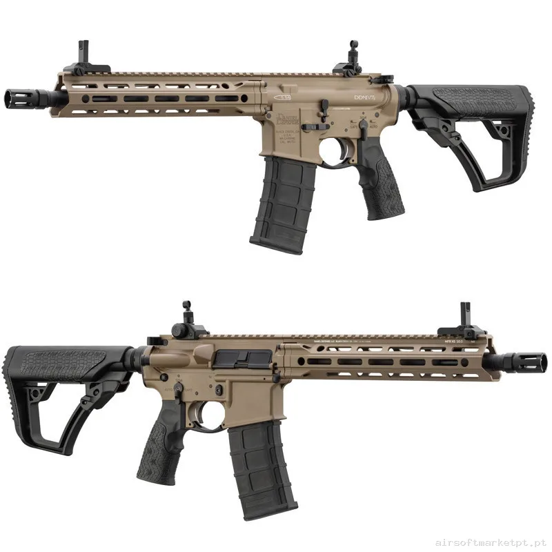 Réplica GBB DDM4 V7S Tan Golden Eagle Daniel Defense — Rifles de Assalto (AR/M4/AK) — Airsoft Market PT