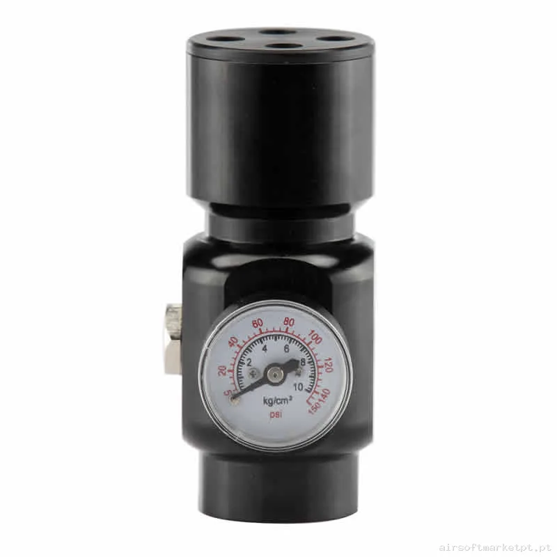 HPA Regulador Bo Manufacture Oxygen 0-150 Psi Double Output negro — HPA & Linhas — Airsoft Market PT