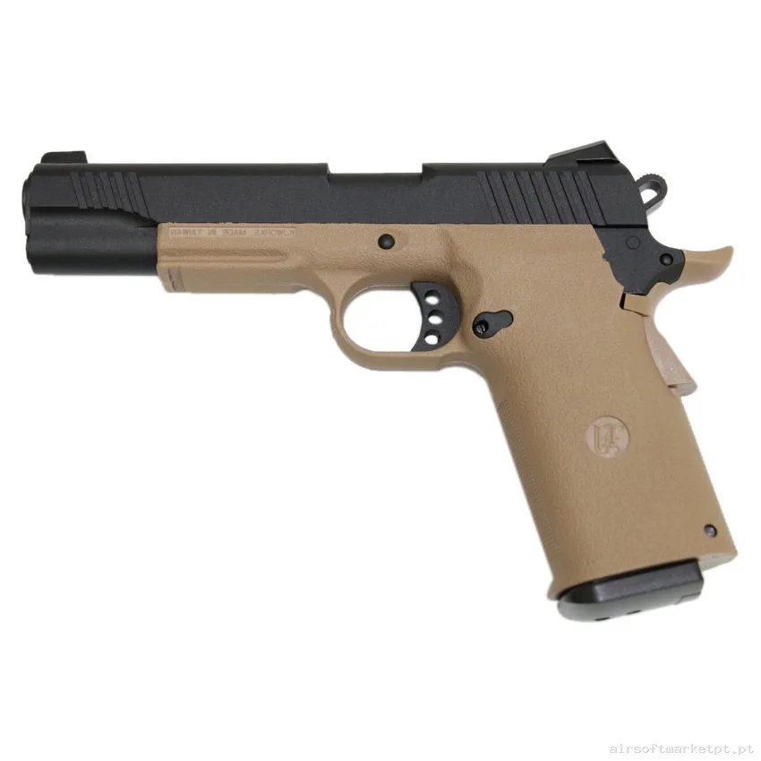 Réplica GBB Pistola Hi-Capa Kj Works KP-11 tan — Pistolas — Airsoft Market PT