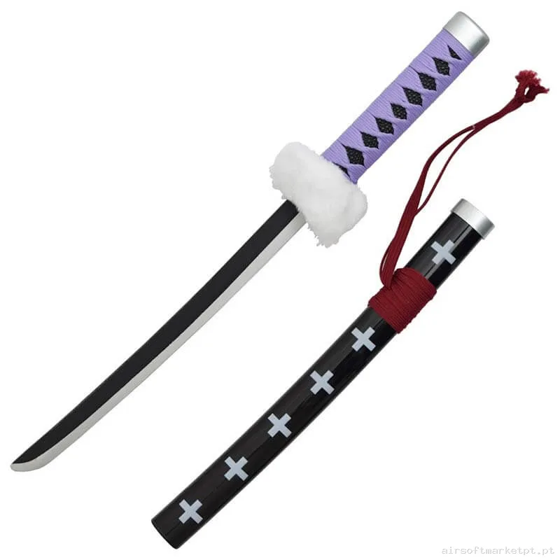 Katana Ornamental Mini Estilo One Piece Zs521vmi-Wd (Quebra-chamas de Bambu) (Com Suporte) — Ferramentas — Airsoft Market PT