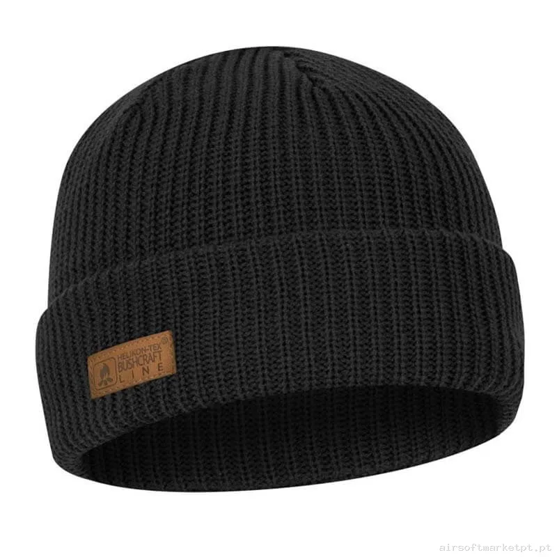 Gorro Helikon-Tex Wanderer Cap Lana negro — Proteção Ocular & Facial — Airsoft Market PT