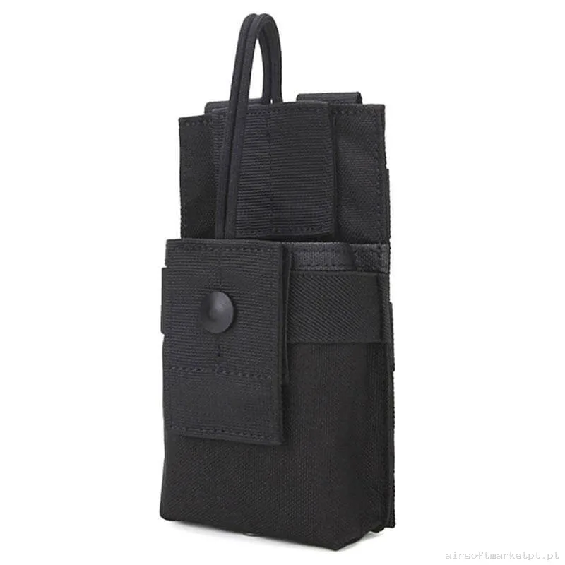 Pouch Portaradio Oem Corto 1000d negro — Coletes & Rigs — Airsoft Market PT