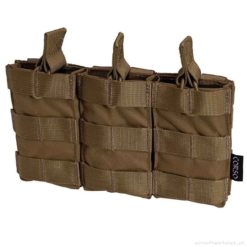 Pouch Corso Cargador M4 Triple Dagger Molle Coyote — Coletes & Rigs — Airsoft Market PT