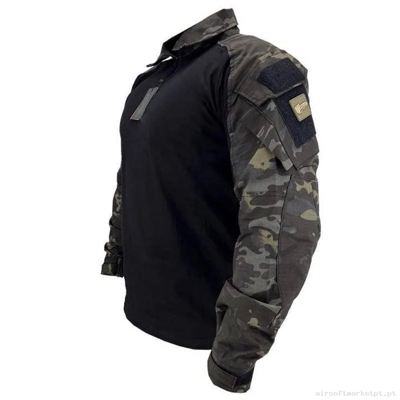 Camiseta Combate Conquer Dlx Multicam Black - M — Vestuário (Fardas) — Airsoft Market PT (foto 3)