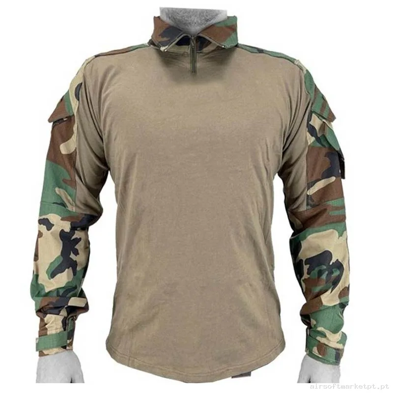 Camiseta de Combate Conquer Dlx Shirt Woodland — Vestuário (Fardas) — Airsoft Market PT