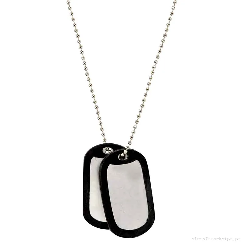 Chapa Barbaric Dog Tag Identificação com Colgante de Aço Inoxidável — Acessórios & Componentes — Airsoft Market PT