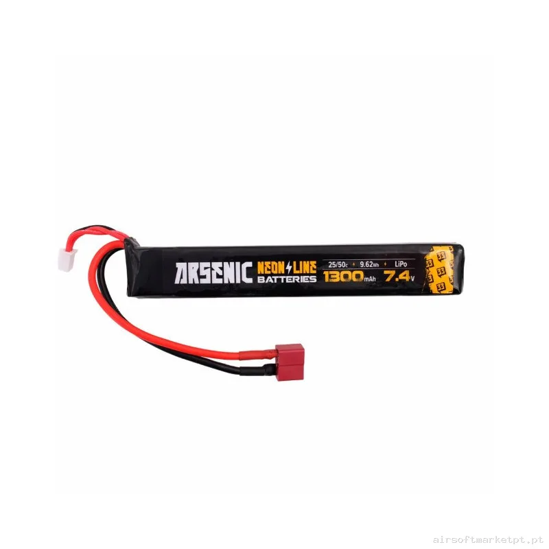 Batería Lipo Arsenic 7.4v 1300 mah 25c-50c T-Dean — Baterias & Carregadores — Airsoft Market PT