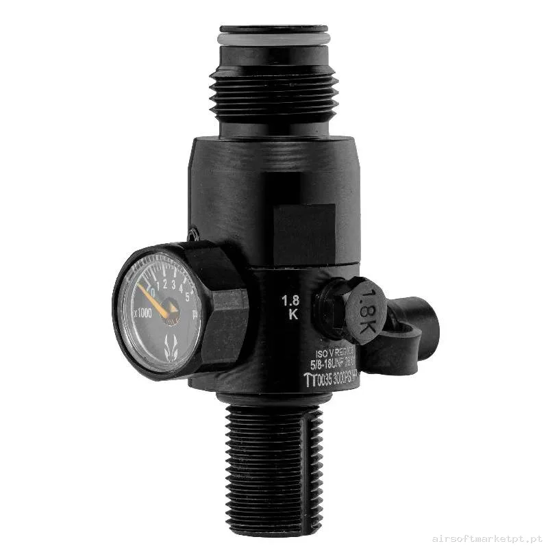Regulador HPA de Garrafa Bo Manufacture 3000psi Regulador HPA preto — HPA & Linhas — Airsoft Market PT
