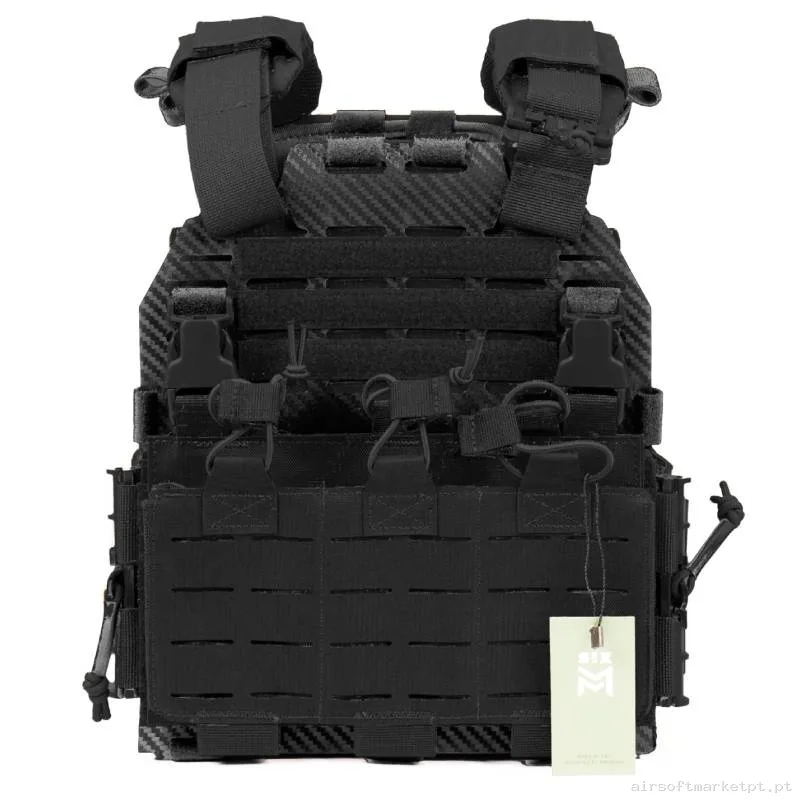 Colete V066 Porta Placas Sixmm preto — Coletes & Rigs — Airsoft Market PT