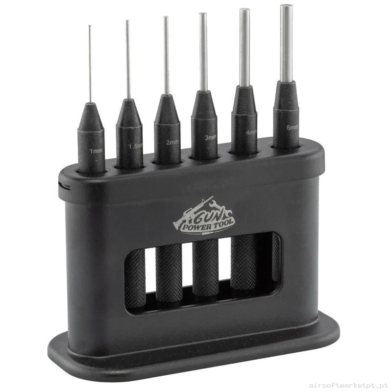 Ferramenta Botador Gun Power Tool Kit 6 Pcs Aço Hrc com Suporte preto — Ferramentas — Airsoft Market PT