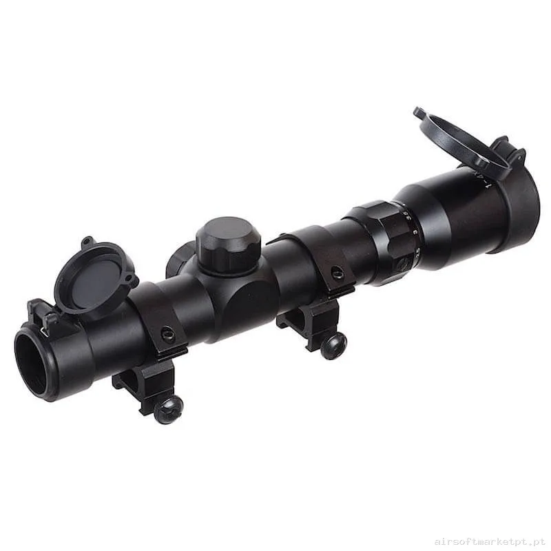 Mira telescópica 1-4X24 Aim-O Tactical Scope negro — Miras & Ópticas — Airsoft Market PT