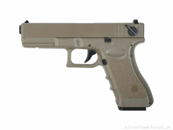 Réplica airsoft AEP Pistola G18 Cyma/Saigo Cm030 tan — Pistolas — Airsoft Market PT