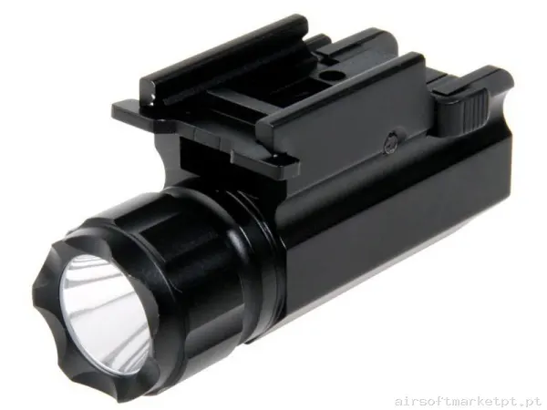 LINTERNA RAIL PICATINNY NEGRA DELTA TACTICS — Lanternas & Lasers — Airsoft Market PT