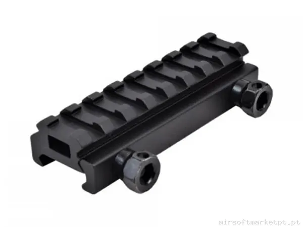 Externo Sobremontura RIS Js Tactical 1/2" 8 Slot preta — Acessórios & Componentes — Airsoft Market PT