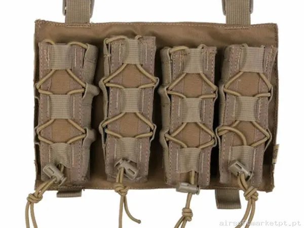 Pouch Magazine Pouch Cuadruple Mp5/Mp7 Delta Tactics Force Detachable coyote — Coletes & Rigs — Airsoft Market PT