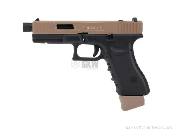 PISTOLA GLADIUS MAGNA VI CO2 DUAL TONE NEGRA III - SECUTOR ARMS — Pistolas — Airsoft Market PT