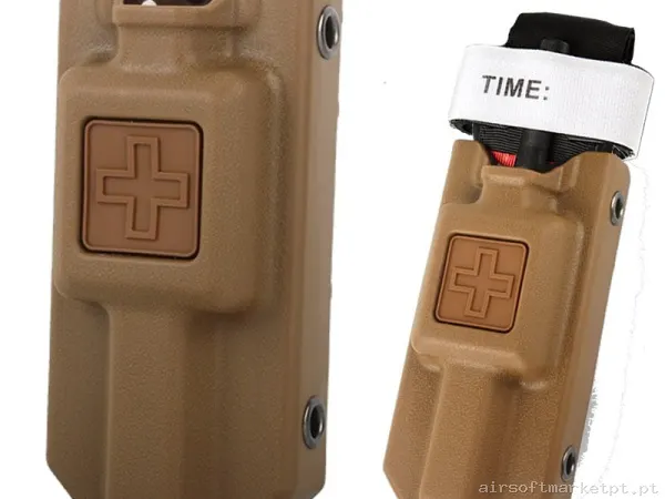 Pouch Torniquete FMA Tan Rígido — Coletes & Rigs — Airsoft Market PT