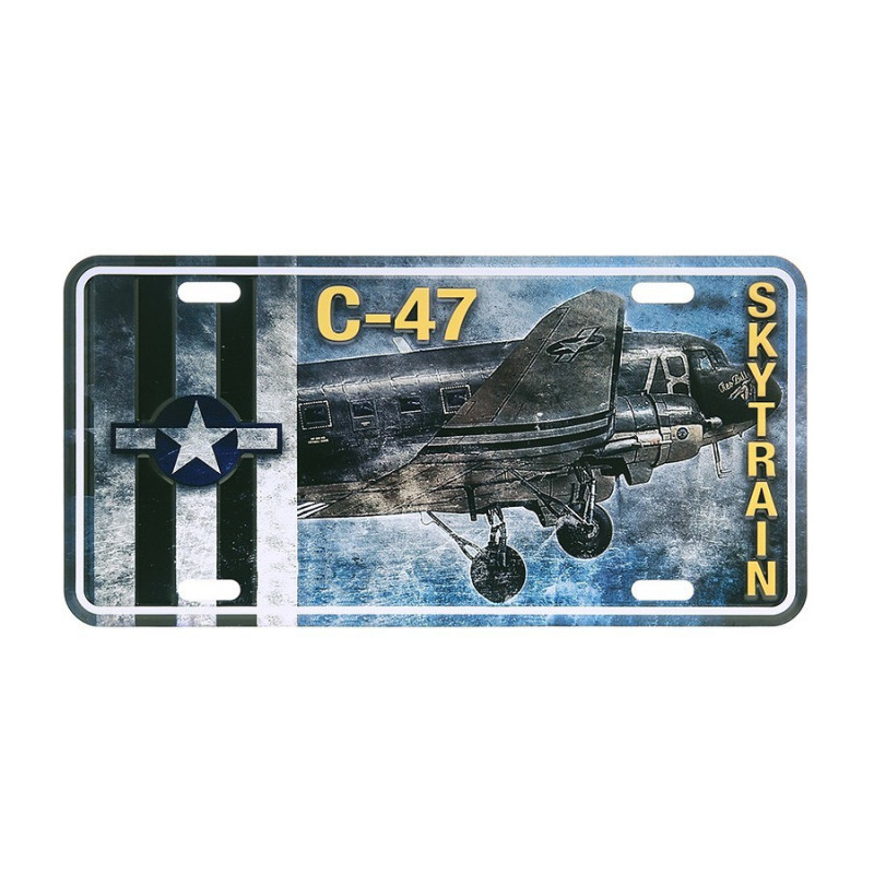 Placa Matrícula "C-47 Skytrain" — Outros — Airsoft Market PT