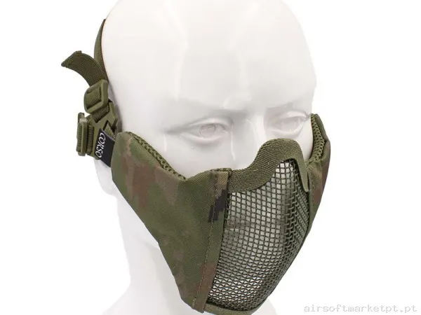 Máscara/Casco Corso Reaper MK2 pixelado boscoso — Proteção Ocular & Facial — Airsoft Market PT