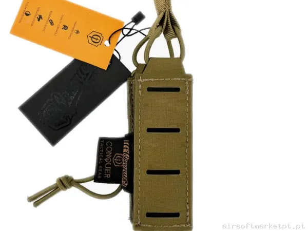 Magazine Pouch Pistola Conquer Open Top coyote Brown — Carregadores / Magazines — Airsoft Market PT