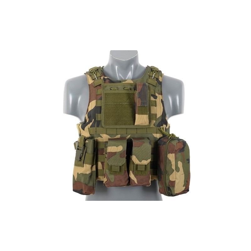 Colete AAV FSBE Woodland — Coletes & Rigs — Airsoft Market PT