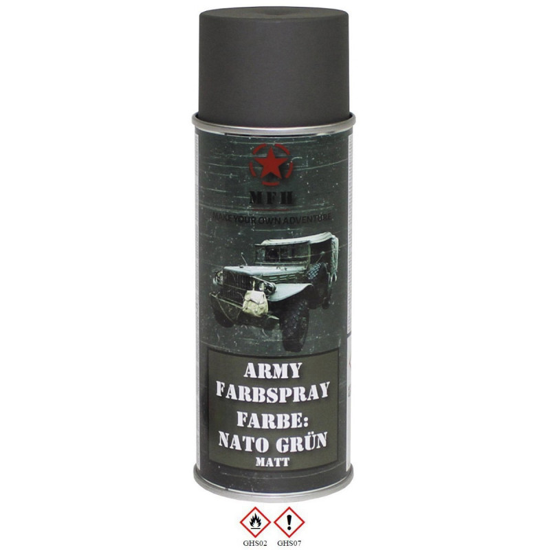 Spray Militar Verde NATO Mate [MFH] — Outros — Airsoft Market PT