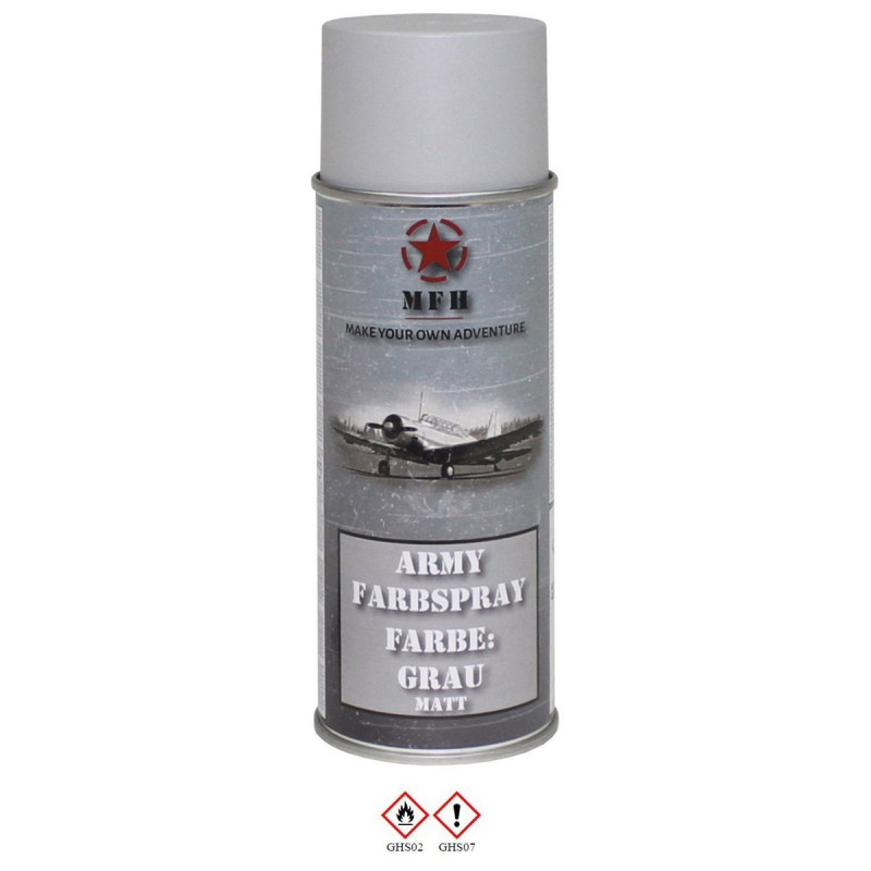 Spray Militar Cinza Mate [MFH] — Outros — Airsoft Market PT