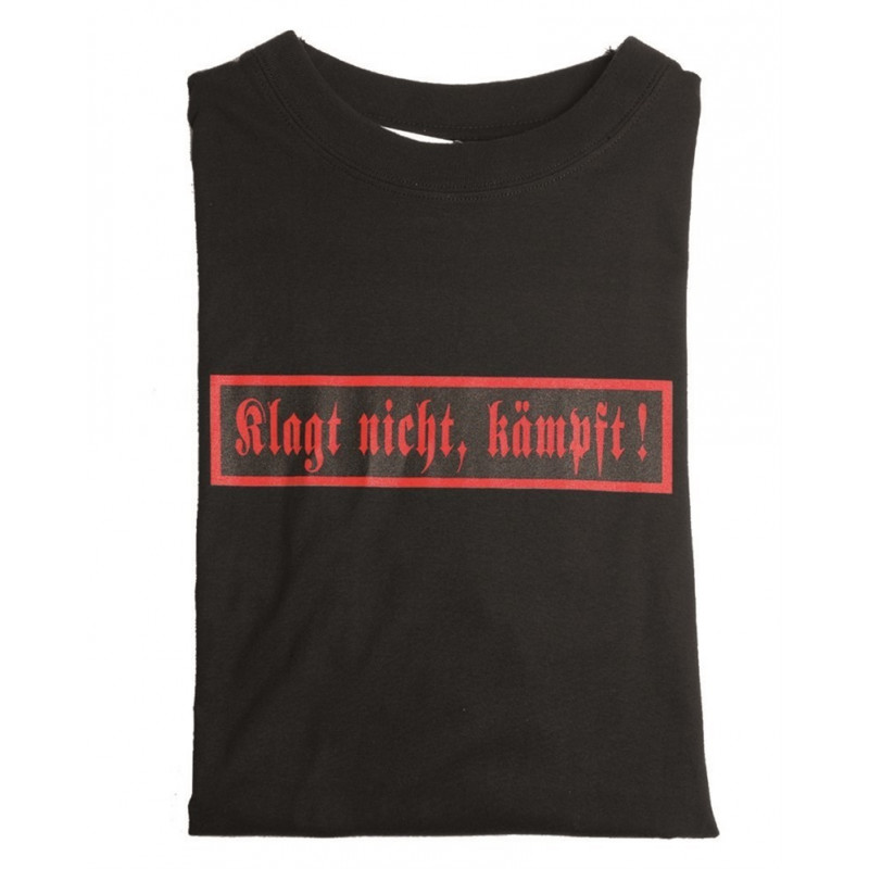 T-Shirt "Klagt Nicht Kämpft" Preta — Vestuário (Fardas) — Airsoft Market PT