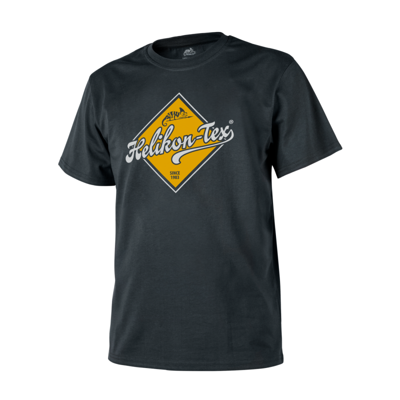 T-Shirt "Helikon-Tex Road Sign" Preta [Helikon-Tex] — Vestuário (Fardas) — Airsoft Market PT