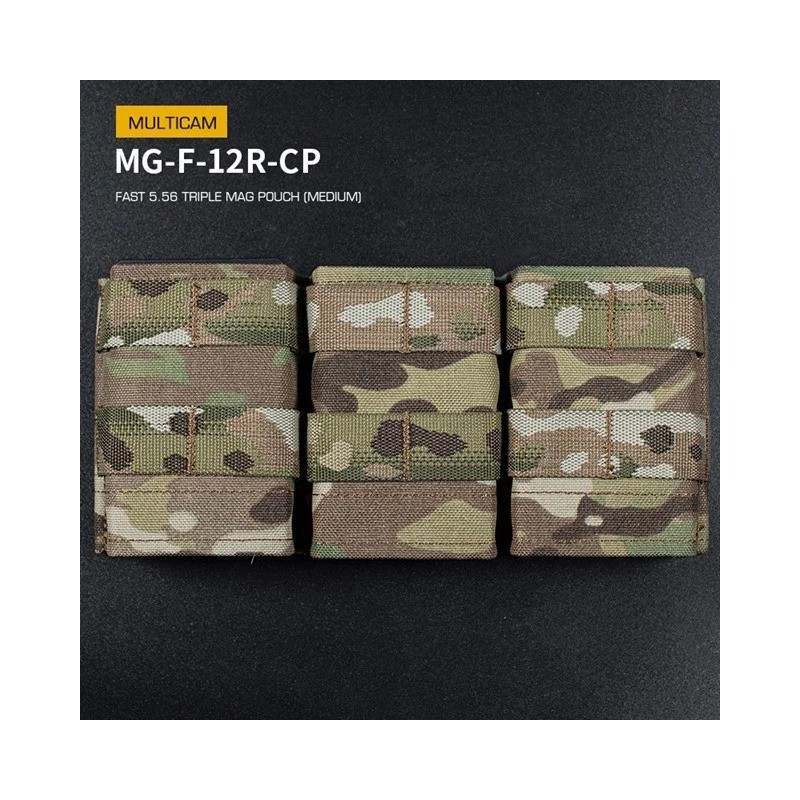 Bolsa Tripla Média para Carregadores 5.56 FAST Type – Multicam — Coletes & Rigs — Airsoft Market PT