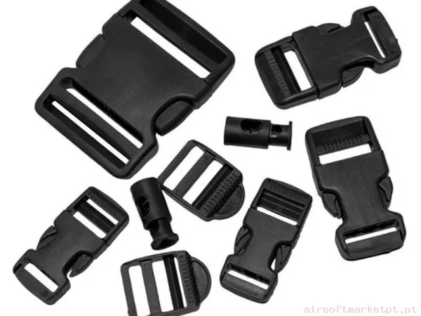 Conjunto de Fivelas para Mochila Mil-Tec preto 9u — Acessórios & Componentes — Airsoft Market PT