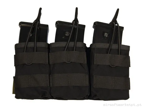 Pouch Magazine Pouch Triplo G36 Warrior Assault Open Top negro — Coletes & Rigs — Airsoft Market PT