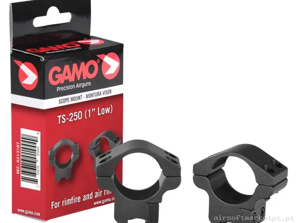 Externo Anilhas Baixas 25mm Gamo Trilho 11mm 2u — Acessórios & Componentes — Airsoft Market PT