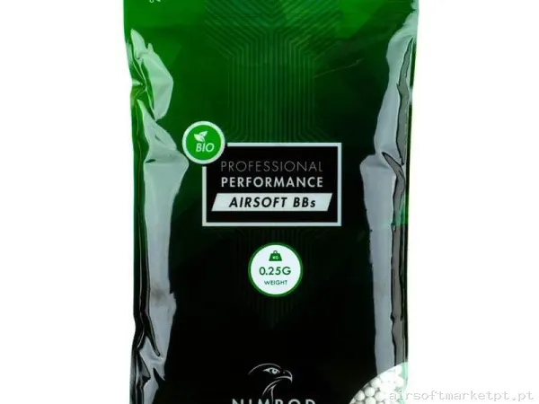 BBs Bio 0.25g Nimrod Professional Performance 1kg Brancas — Munição (BBs) — Airsoft Market PT