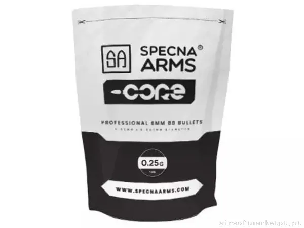 Bolas Specna Arms Core 0.25g No Bio 1kg Blanca — Munição (BBs) — Airsoft Market PT