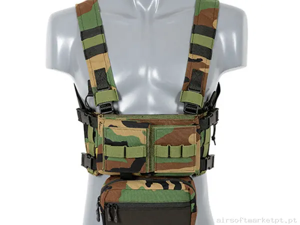 Colete Chest Rig Emerson Micro Mk3 Em2961wl Woodland — Coletes & Rigs — Airsoft Market PT