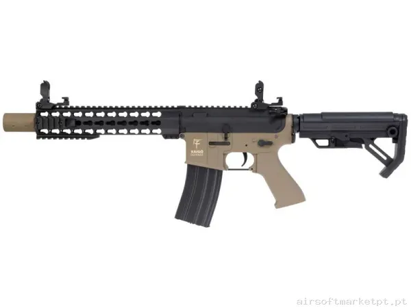 Réplica AEG M4 Saigo Kenji Long S tan/Negra — Rifles de Assalto (AR/M4/AK) — Airsoft Market PT