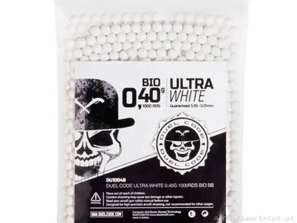 BBs Bio 0.40g Duel Code 1000 BBs Brancas — Munição (BBs) — Airsoft Market PT