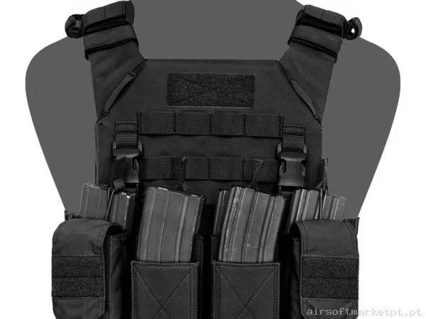 Chaleco Rpc Porta Placas Warrior Assault Recon Plate Carrier W/ Pathfinder Combo preto — Coletes & Rigs — Airsoft Market PT