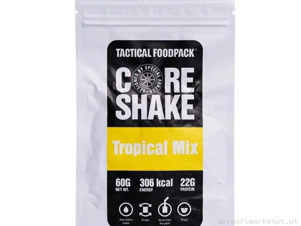 Batido de Proteínas em Pó Tactical Foodpack Core Shake Sabor Tropical (Vegetariano) — Outros — Airsoft Market PT