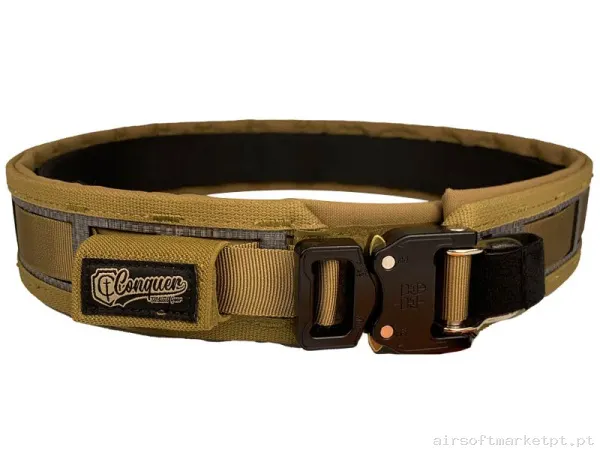 Cinturão tático Conquer Heavy Tegris Belt coyote Brown — Gear Táctico — Airsoft Market PT