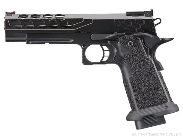 Réplica GBB Pistola Hi-Capa 5.1 Lancer Tactical Stryk preta — Pistolas — Airsoft Market PT