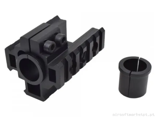 Externo Montura Rail RIS para Cano Externo Js Tactical 3 Weaver preta — Acessórios & Componentes — Airsoft Market PT