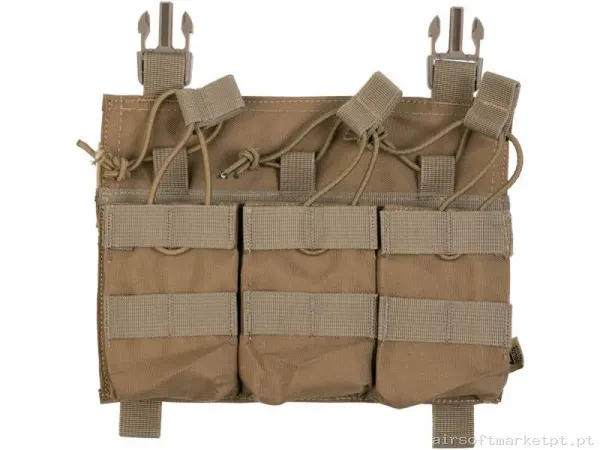 Pouch Magazine Pouch Triplo M4/Ak/G36 Delta Tactics Force Open Top Detachable coyote — Coletes & Rigs — Airsoft Market PT