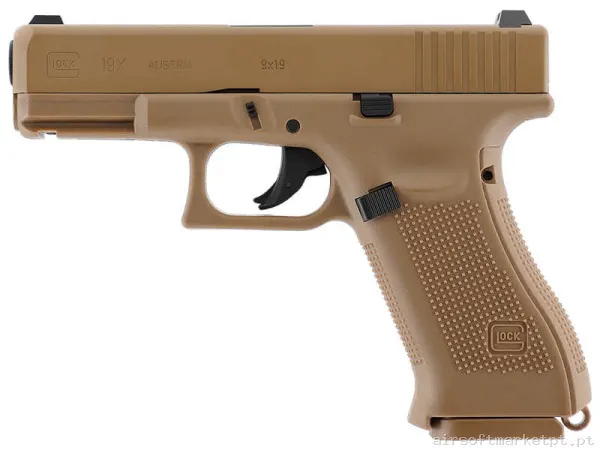 Airgun CO2 4.5mm Pistola Umarex Glock 19x coyote — Pistolas — Airsoft Market PT
