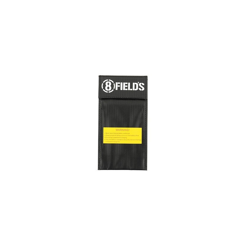 Saco de Segurança 20x10cm  p/ LiPo Preto [8Fields] — Baterias & Carregadores — Airsoft Market PT