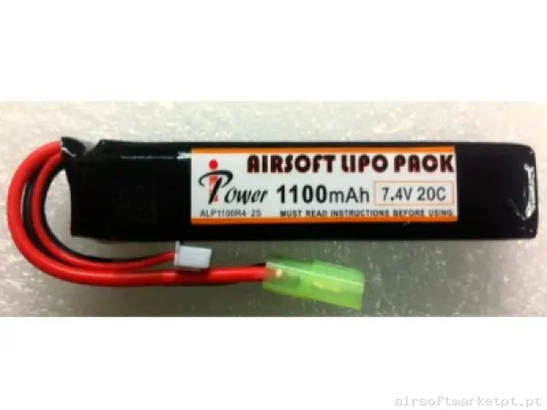 Batería LI-PO 7,4/1100 iPower — Baterias & Carregadores — Airsoft Market PT
